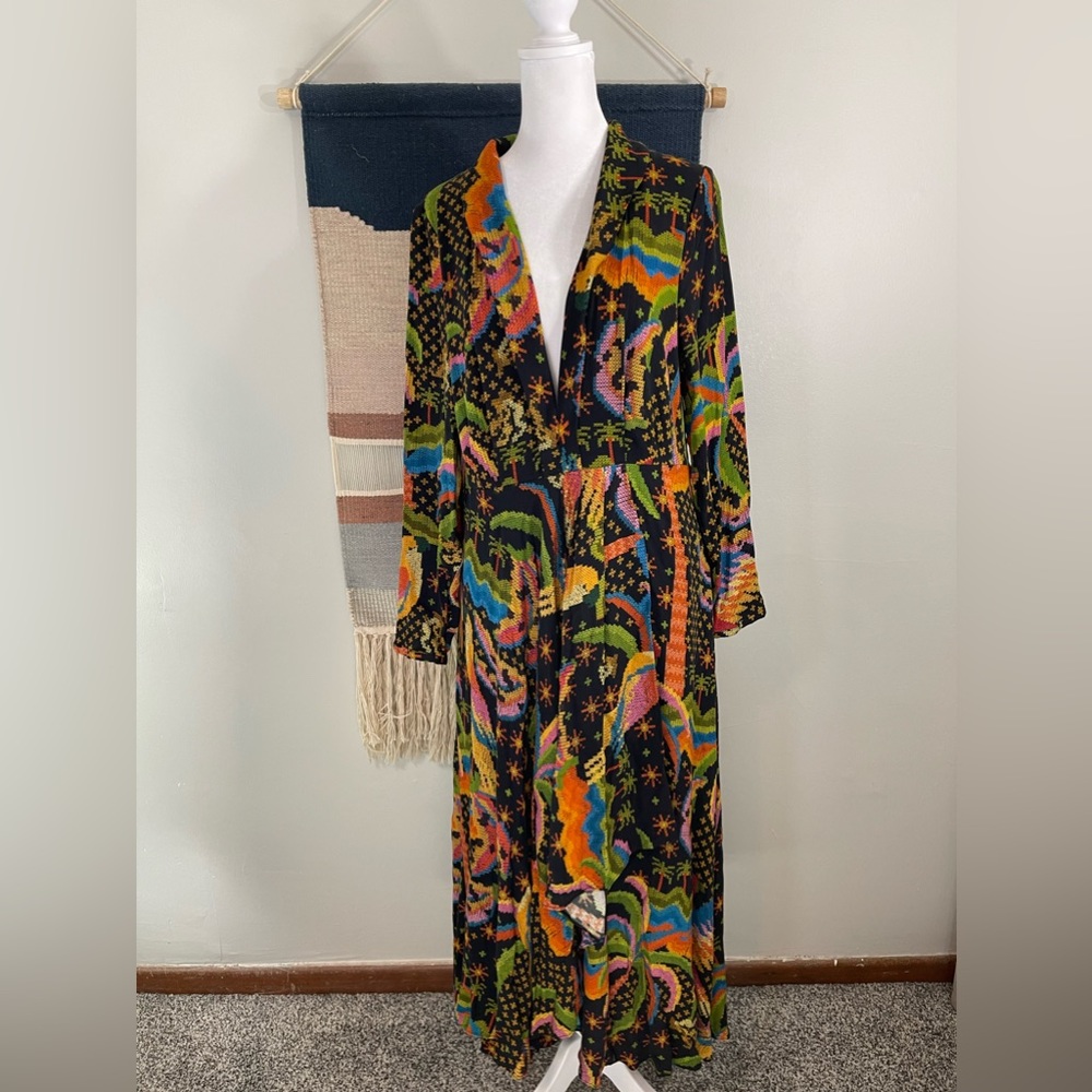 Farm Rio Macaw Island Maxi Dress L